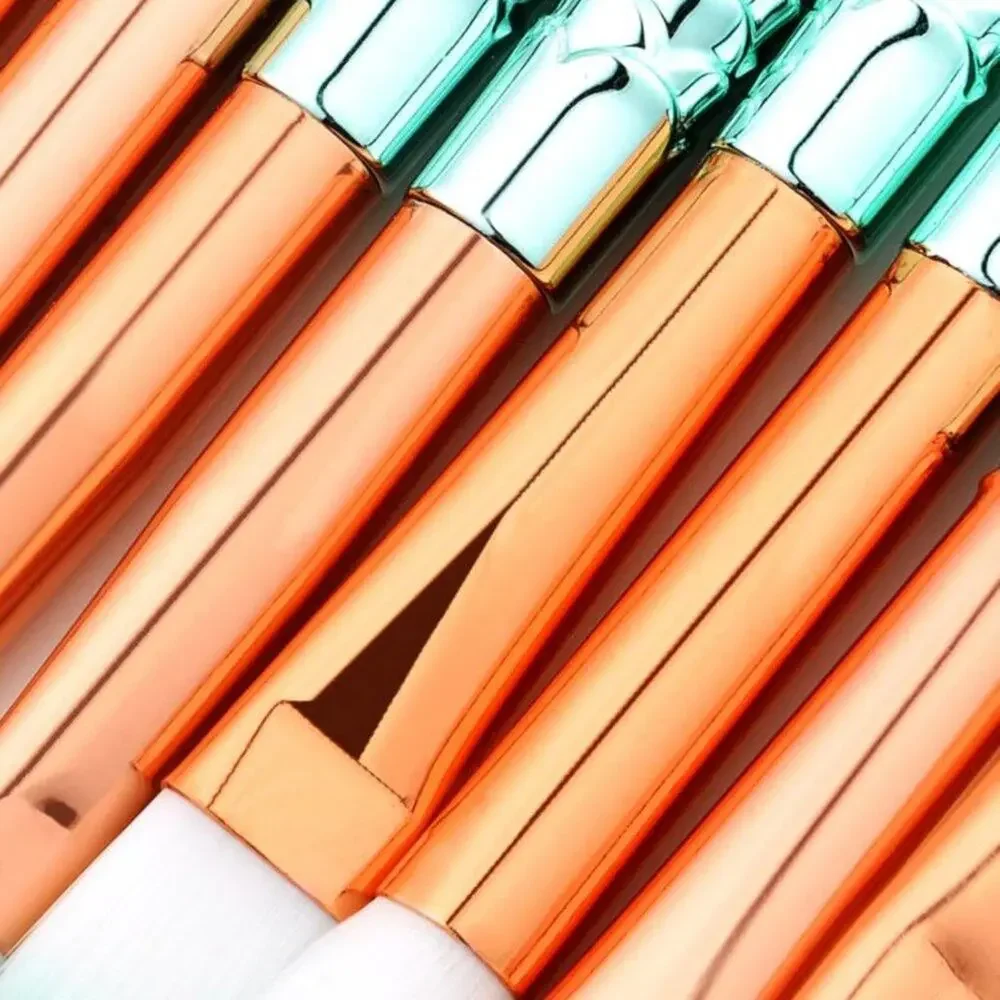 10 Piece Diamond Mermaid Make Up Brush Set